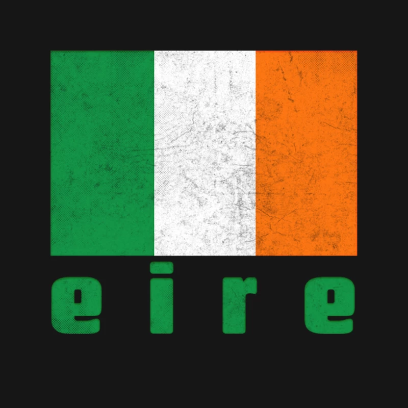 Eire  Irish Flag Retro Style Design Mouse Pad