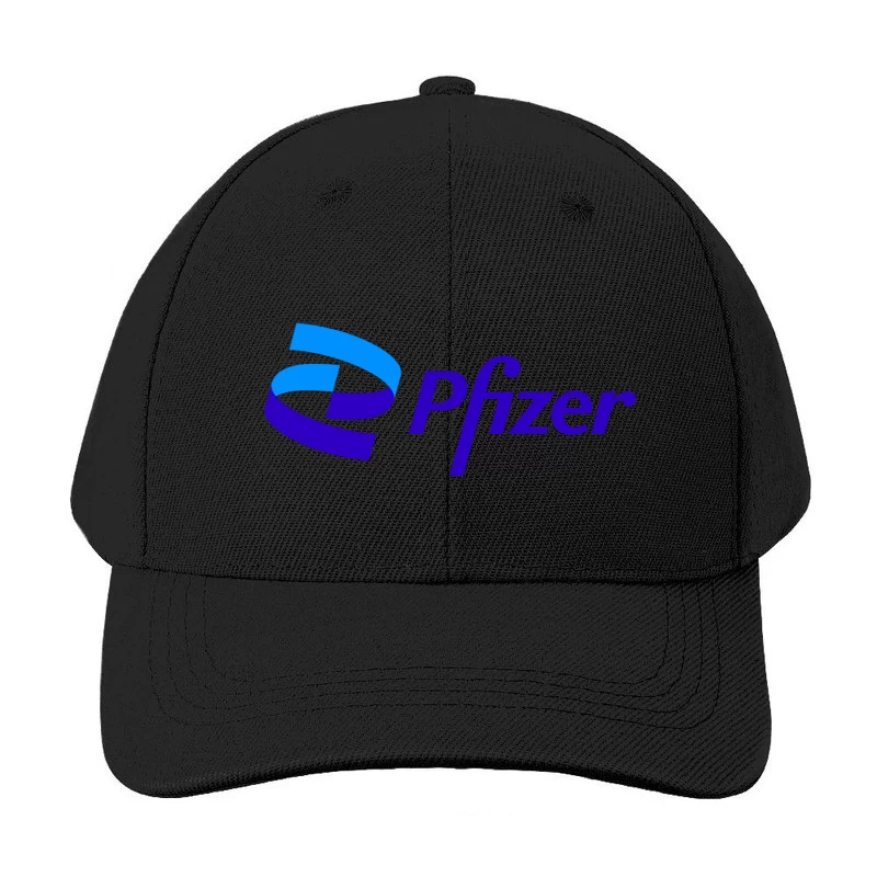 Pfizer Pharmaceutical Company Logo in Blue and Purple Baseball Cap