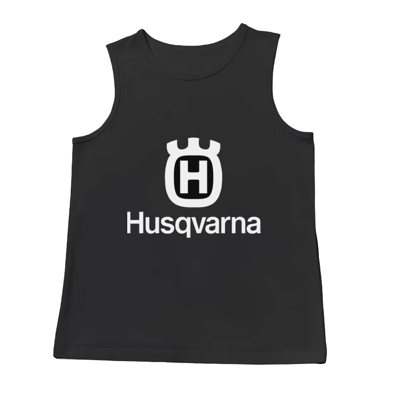 Husqvarna Brand Logo in Black and White Male Tank Top