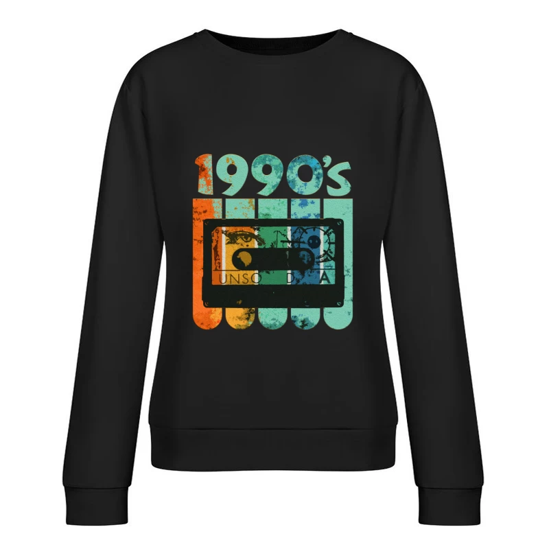 Retro 1990er Jahre Kassetten-Design Damen Pullover Sweatshirt