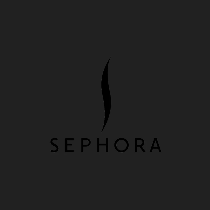 Sephora Black and White Minimalist Beauty Retailer Logo Bucket Hat