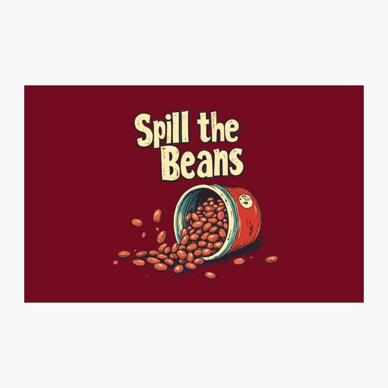 Spilling Beans: A Quirky Illustrated Idiom Travel Mug