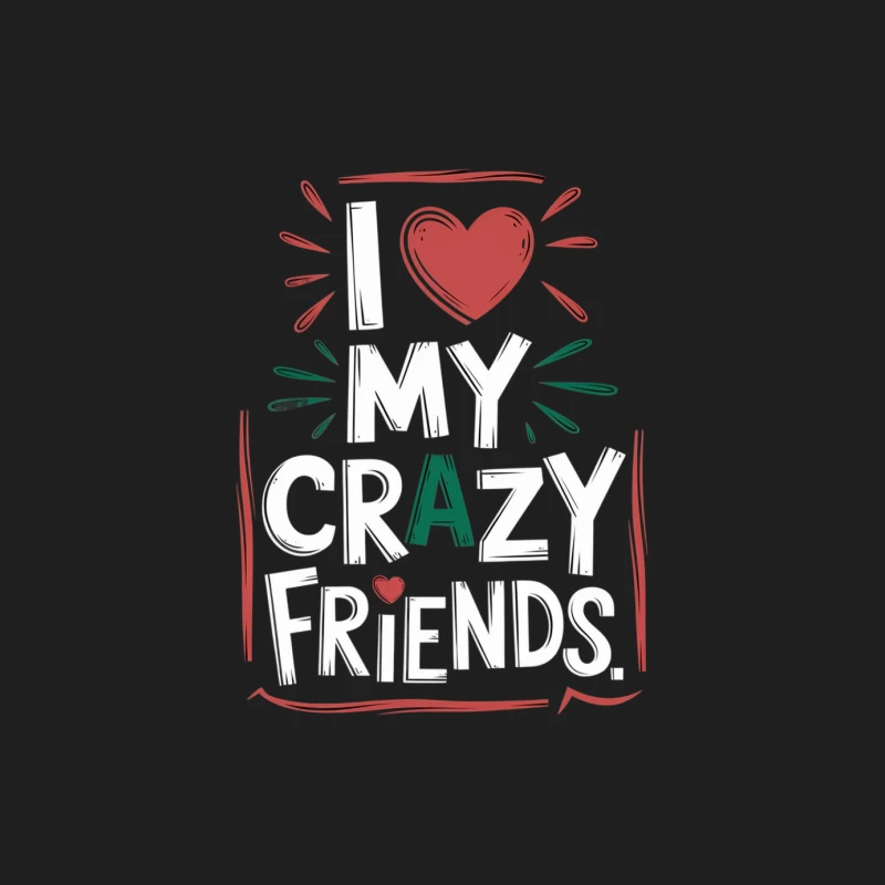 Heartfelt Friendship Typography: A Valentine's Day Greeting Male Tank Top
