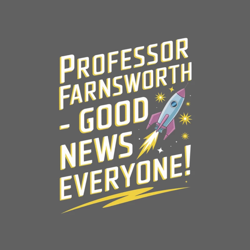 Retro Typography: Professor's Space-Themed Good News Message Male Tank Top
