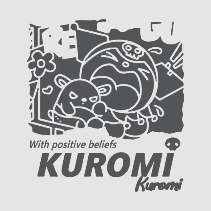 Kuromi und Freunde mit Blumen Herren Pullover Hoodie