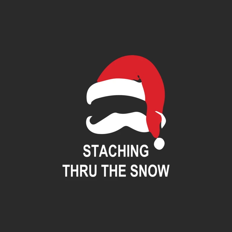 Mustache Christmas - Staching thru the Snow Baseball Cap