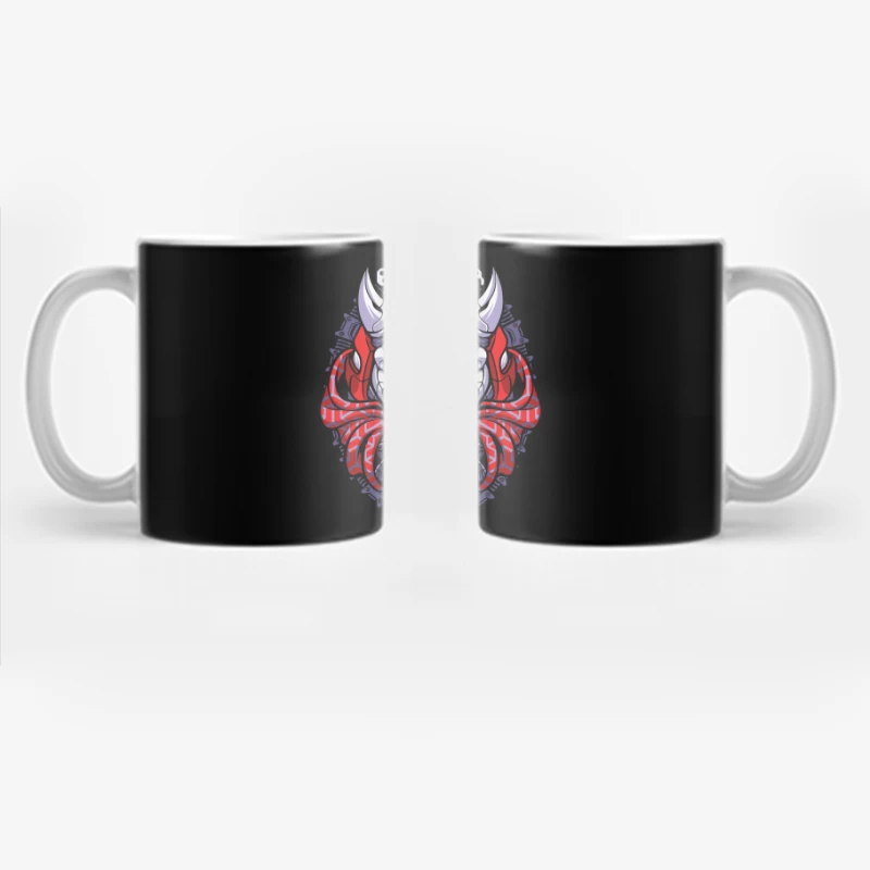 Fantasy Demon Mask Illustration Coffee Mug