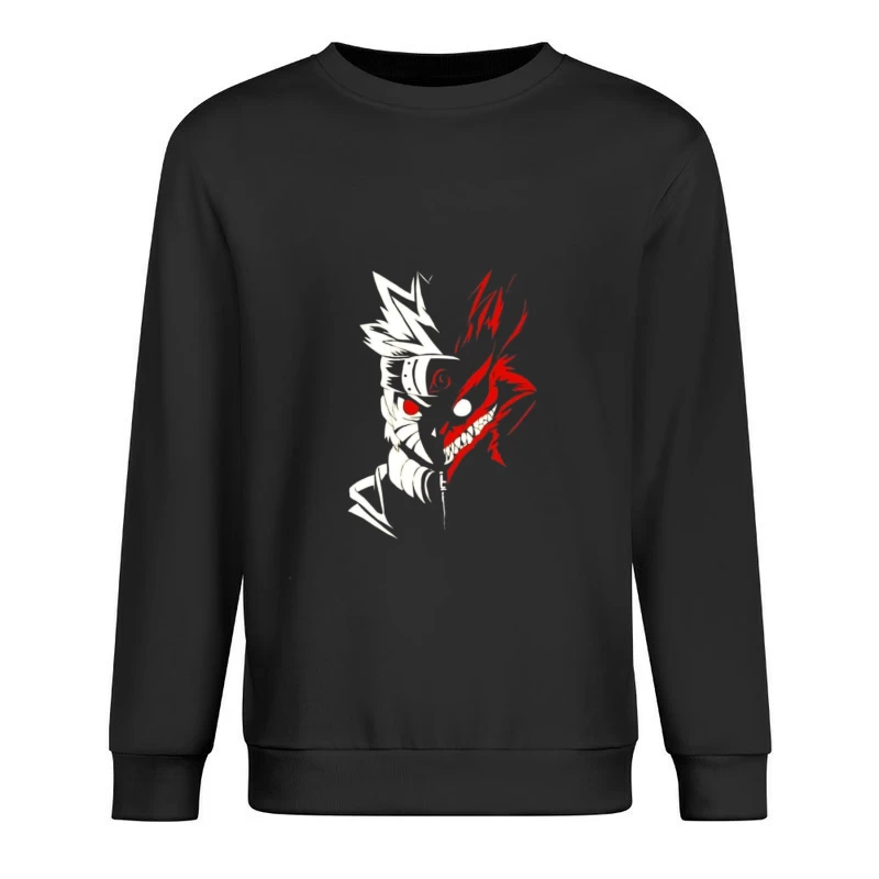 Halb Mensch, halb Dämon Kunstwerk Herren Pullover Sweatshirt