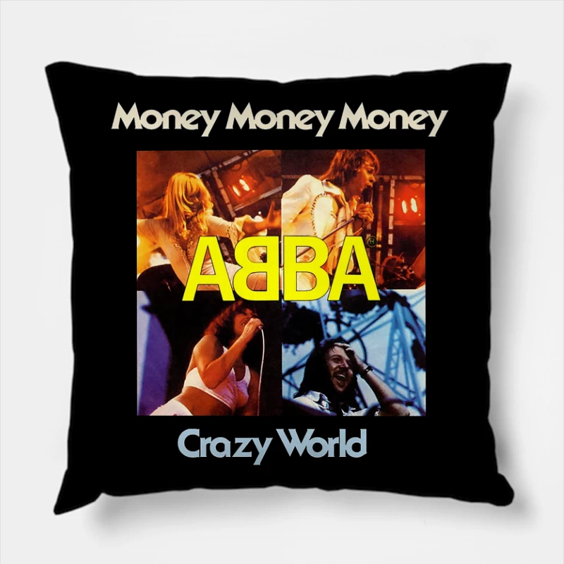 Abba Crazy World Throw Pillow