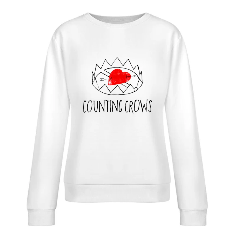 Counting Crows White Love Trap Female Pullover Sweatshirt