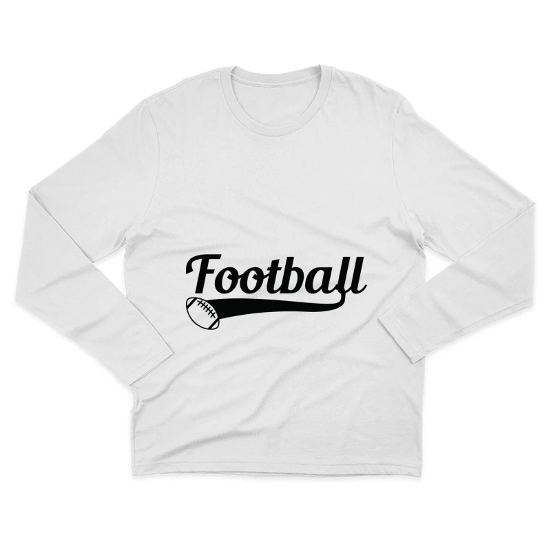 Design de Football en Noir Homme Manches Longues T-Shirt