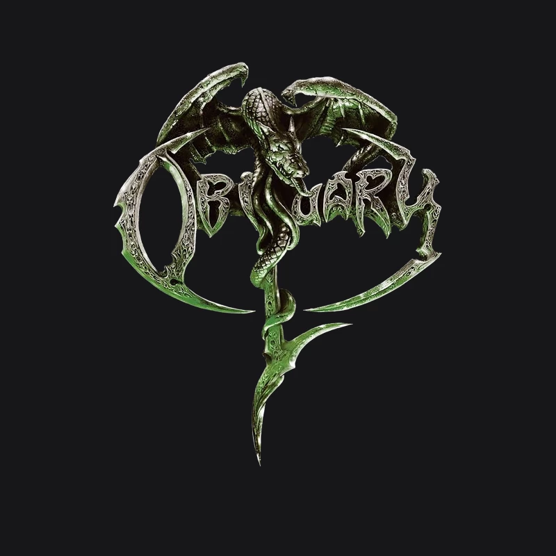 Obituary Dragon Logo Female Pullover Hoodie