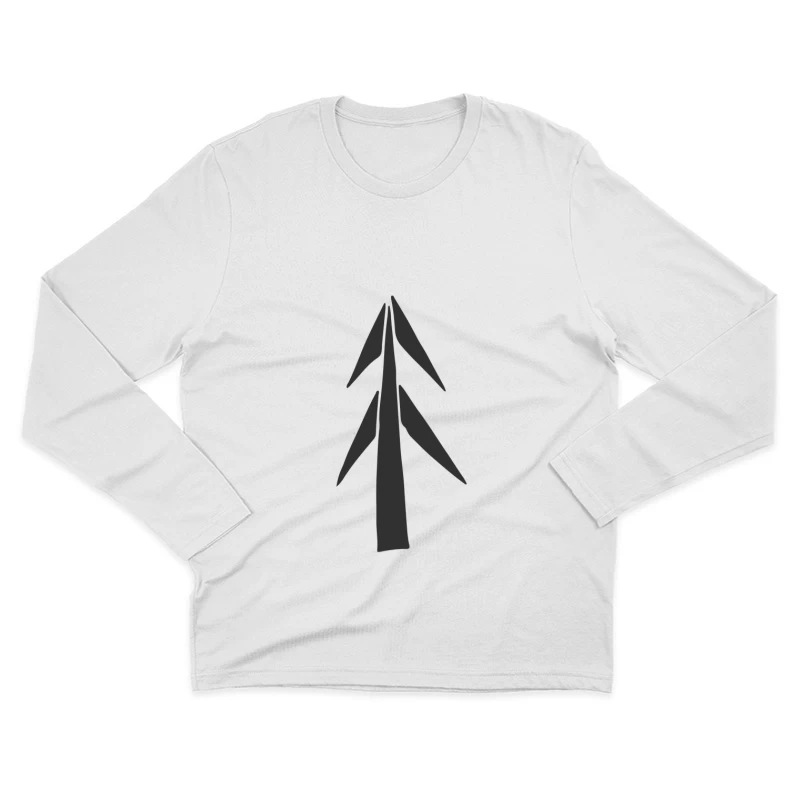 Arbre Noir Stylisé Homme Manches Longues T-Shirt