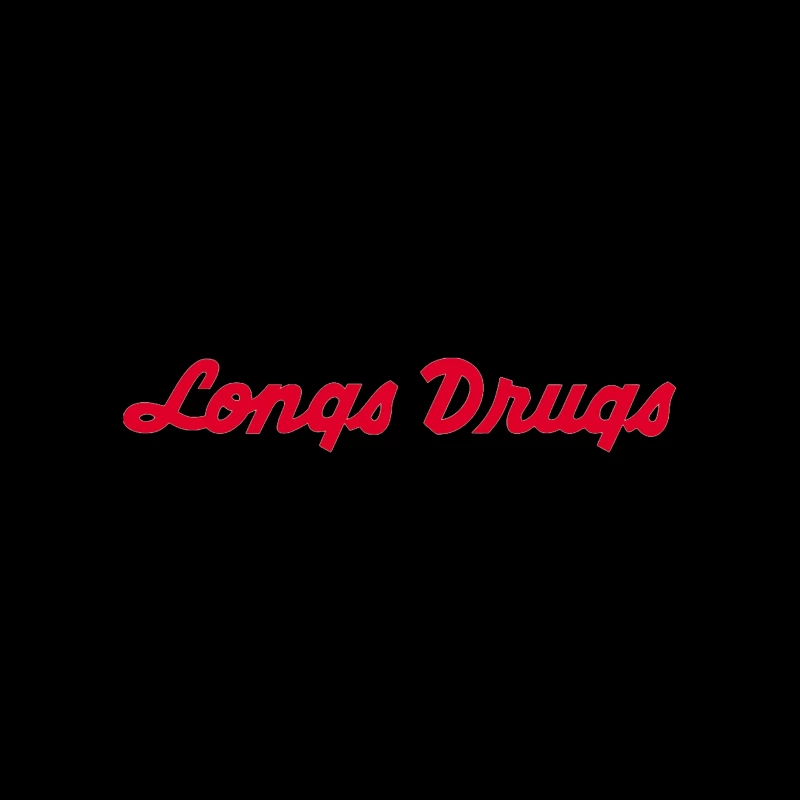 Vintage Longs Drugs Pharmacy Red Cursive Logo Desk Mat