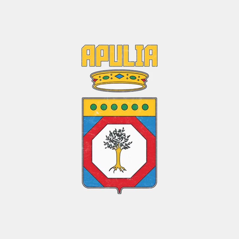 ApuliaPuglia Italy Region Coat of Arms Vintage Style Design Male Tank Top