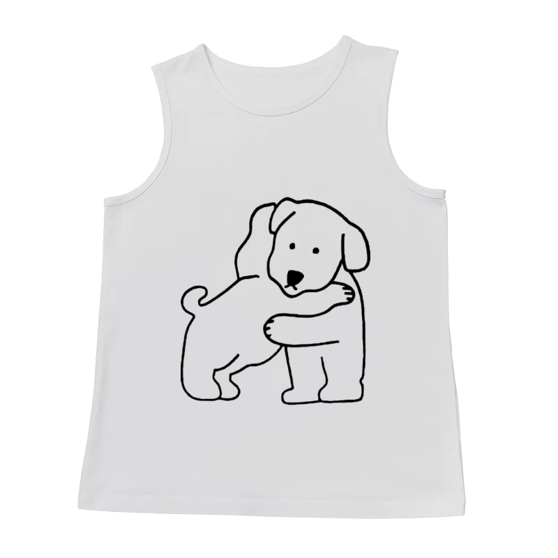 Zwei umarmende Hunde Herren Tanktops