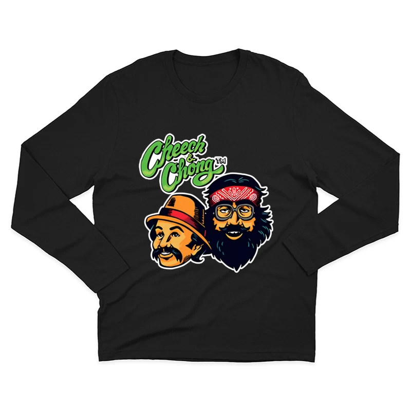 Cheech & Chong Retro Cartoon Logo Design Male Long Sleeve T-Shirt