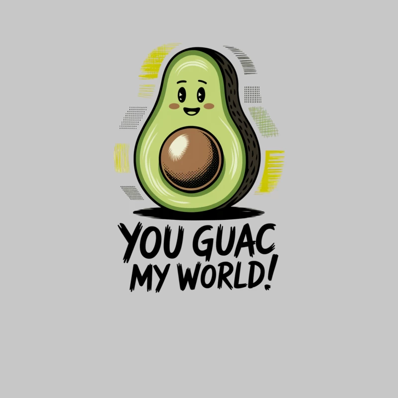 Cute Cartoon Avocado with Humorous Wordplay Female Long Sleeve T-Shirt