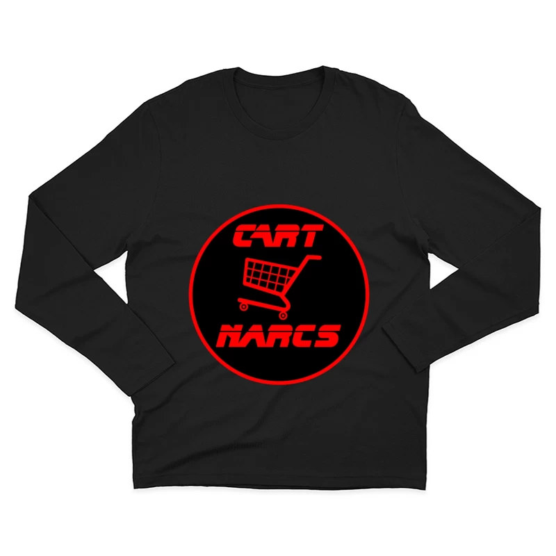 Cart Nares E-Commerce Shopping Logo Design Male Long Sleeve T-Shirt