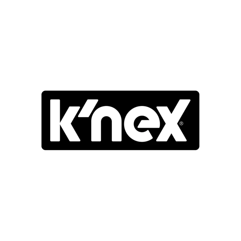 K'NEX Construction Toys Brand Logo in Black and White Tapestry