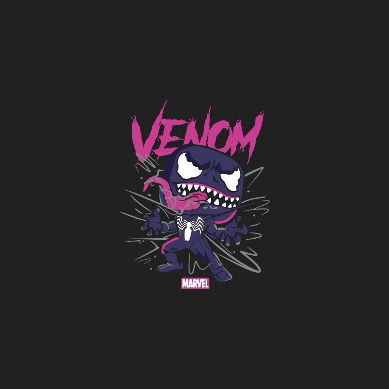 Cartoon Venom Character Illustration Bucket Hat