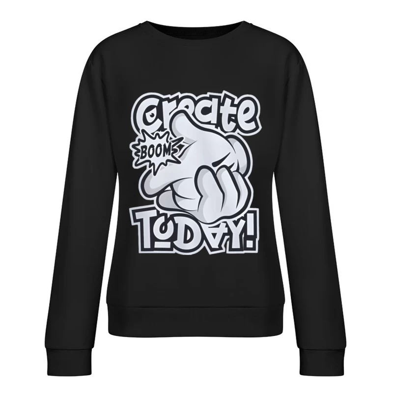 Kreatives Design mit Boom-Effekt Damen Pullover Sweatshirt