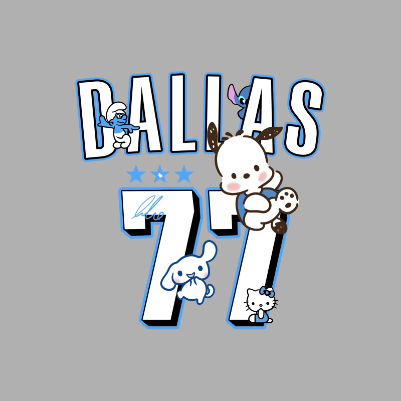 Lustige Zeichentrickfiguren mit Dallas-Thema Herren Tanktops