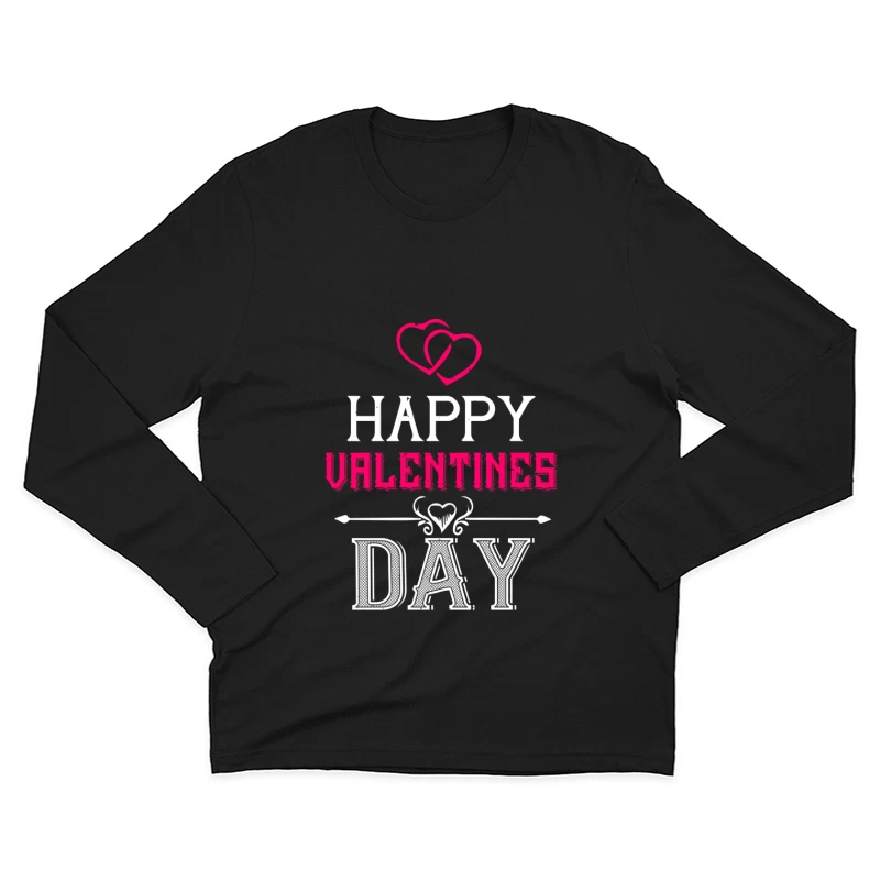 Carte de Saint-Valentin avec coeurs Homme Manches Longues T-Shirt