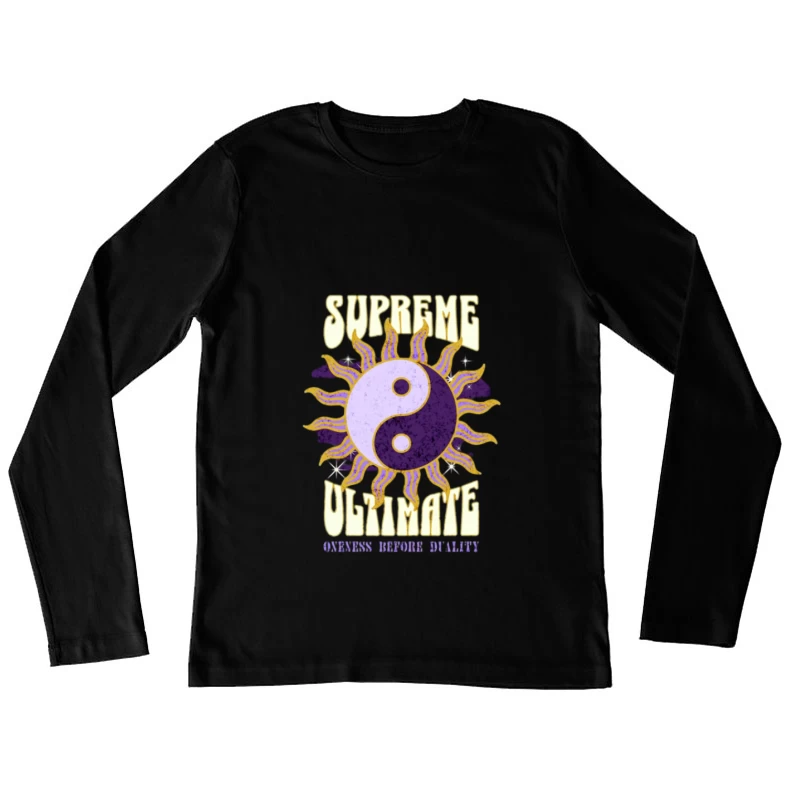 Supreme Ultimate Yin Yang Design Damen Langarm T-Shirt