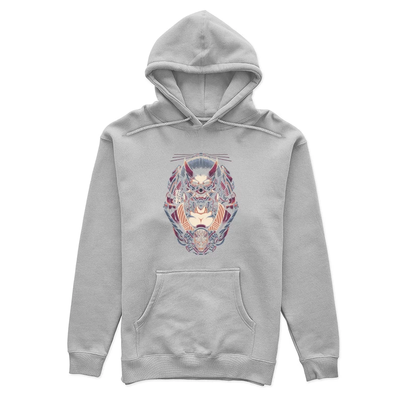 Cyberpunk Samurai Robotic Fantasy Art Female Pullover Hoodie