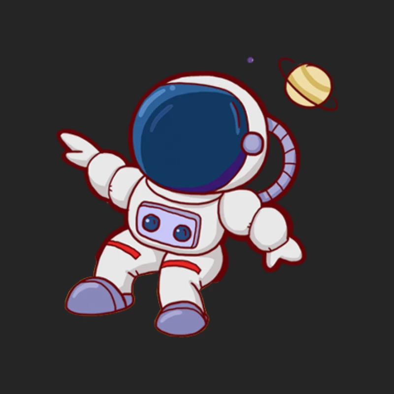 Astronaut im Weltraum mit Planet Damen Pullover Sweatshirt