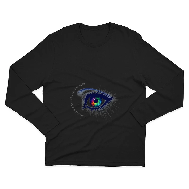 Mesmerizing Rainbow Eye Digital Art Male Long Sleeve T-Shirt