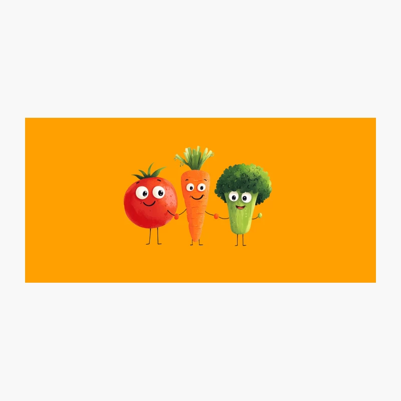 Cheerful Cartoon Vegetables Promote Healthy Eating Coffee Mug