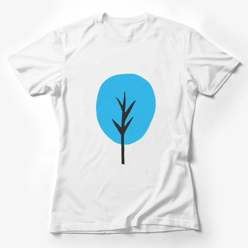 Arbre abstrait bleu Femme T-Shirt