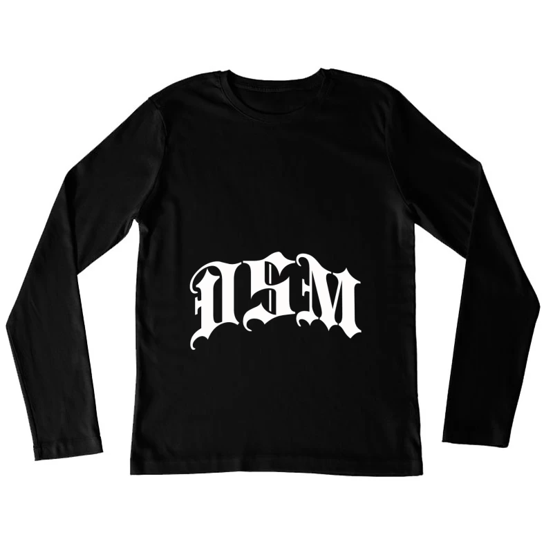 Gotisches Typografie-Design Damen Langarm T-Shirt