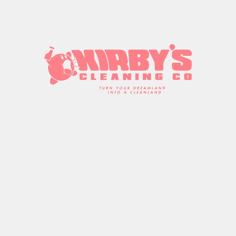 Pink Cartoon Vacuum Cleaner Logo for Kirby's Cleaning Company Male Tank Top