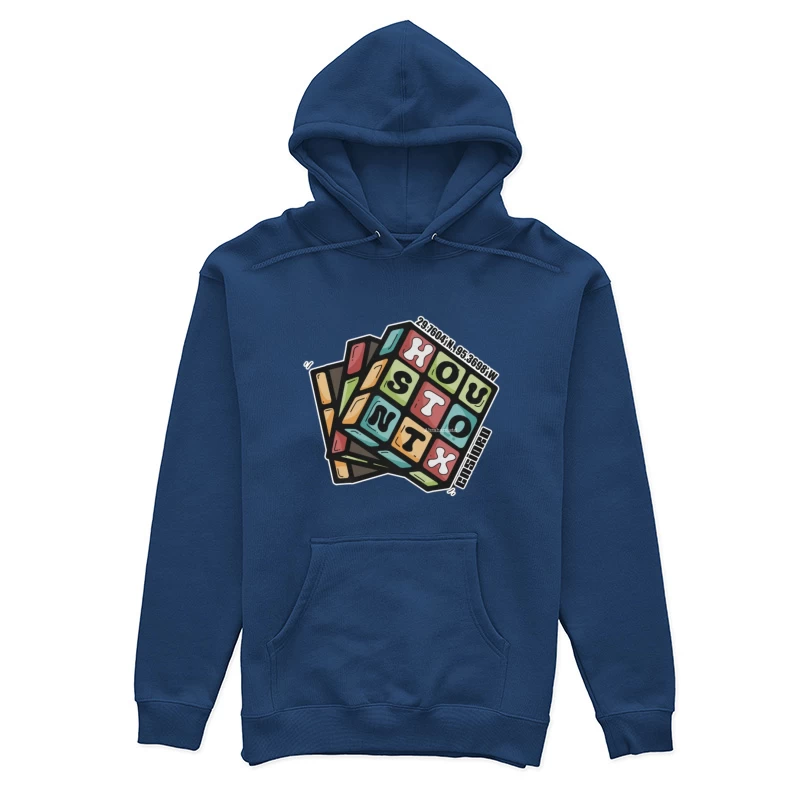 Bunter Würfel Houston Design Damen Pullover Hoodie
