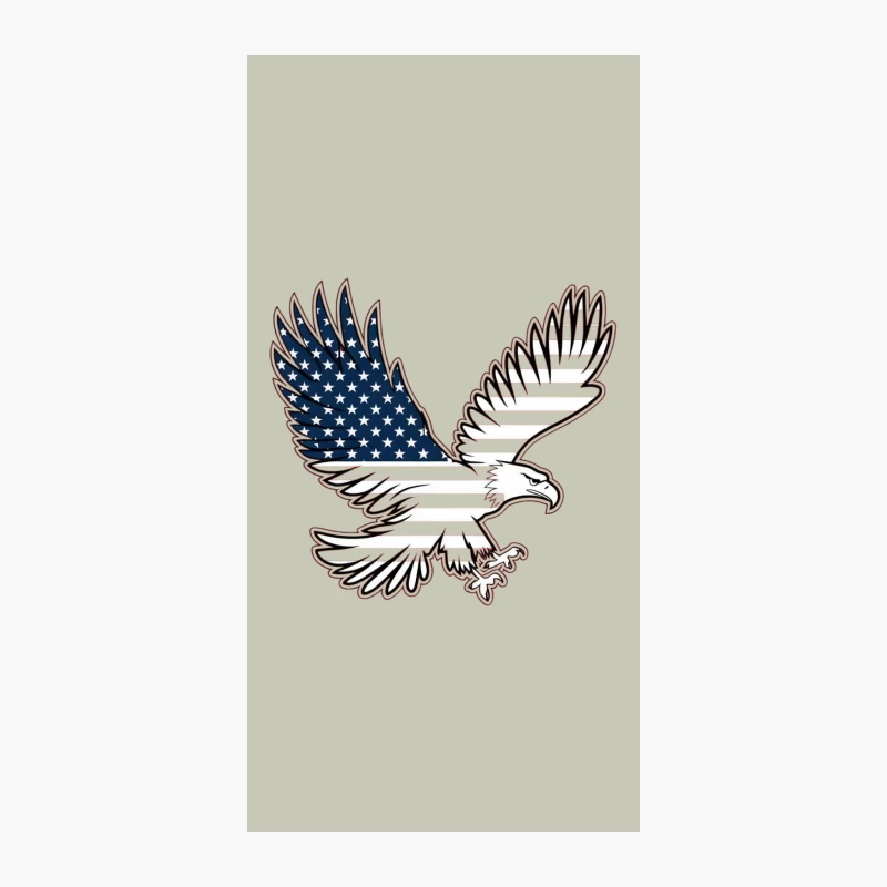 Patriotic American Eagle Flag Symbol Illustration iPhone Case