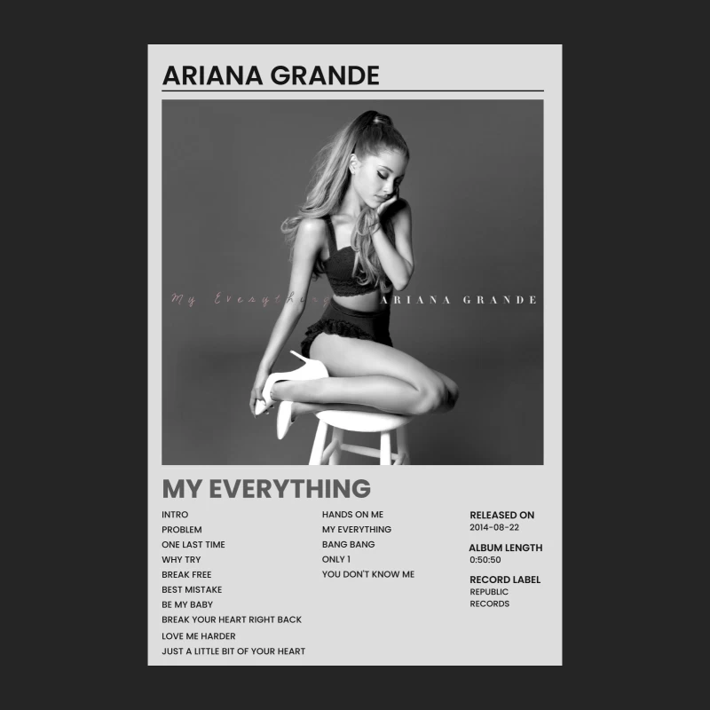 Ariana Grande's "My Everything" Album Cover and Track List Female Pullover Sweatshirt