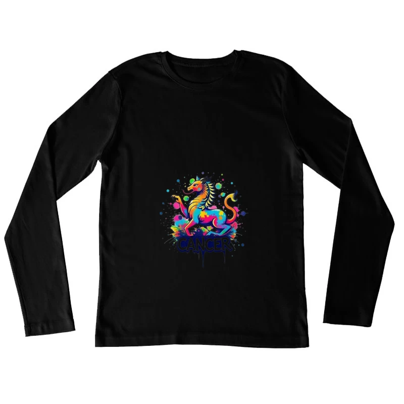 Astrological Cancer Zodiac Illustration Female Long Sleeve T-Shirt
