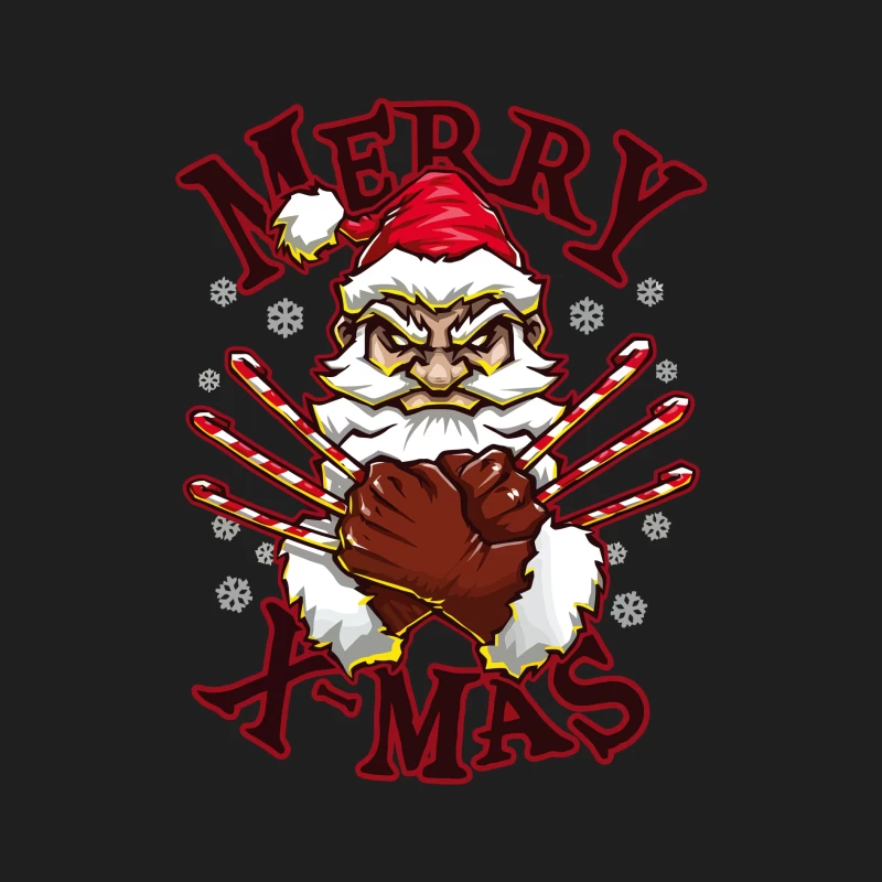 Muscle Santa: Merry X-Mas with Attitude Male Tank Top