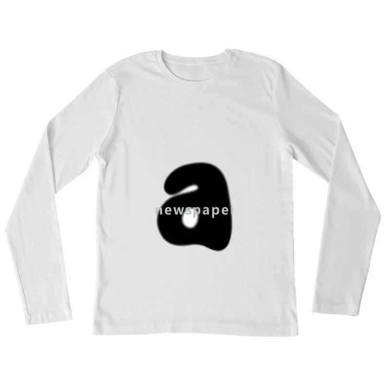 Abstrakter Buchstabe mit Schriftzug Damen Langarm T-Shirt