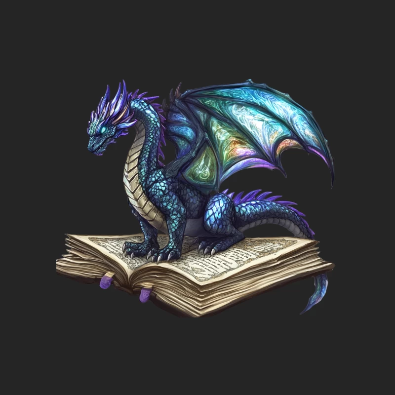 Magical Dragon Reading Ancient Book Female Pullover Sweatshirt