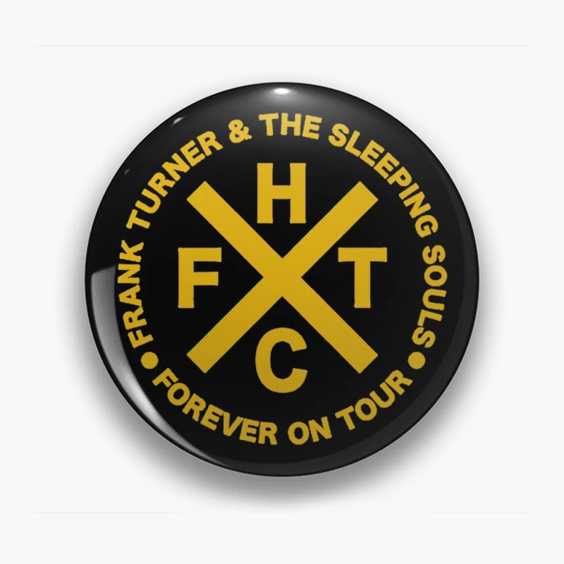 Frank Turner & The Sleeping Souls Band Logo - Forever On Tour Circular Design Pin