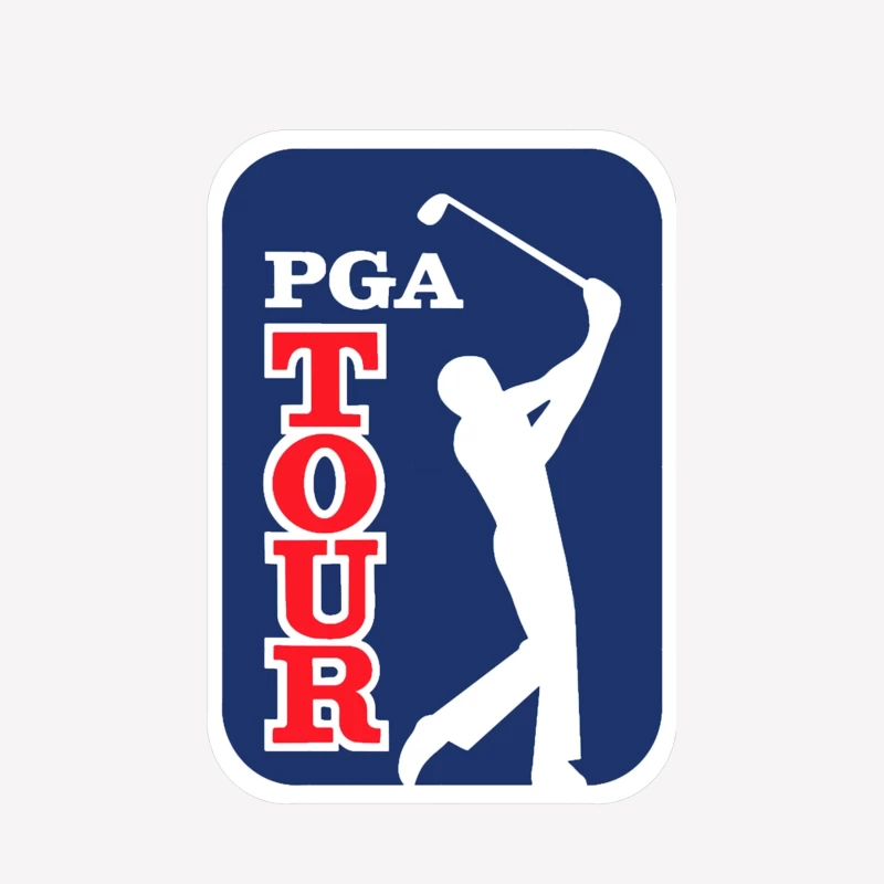 Official PGA Tour Professional Golf Logo with Silhouetted Golfer Female T-Shirt