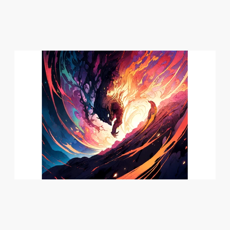 Rebirth of the Elemental Phoenix: A Swirling Dance of Fire and Ice Travel Mug