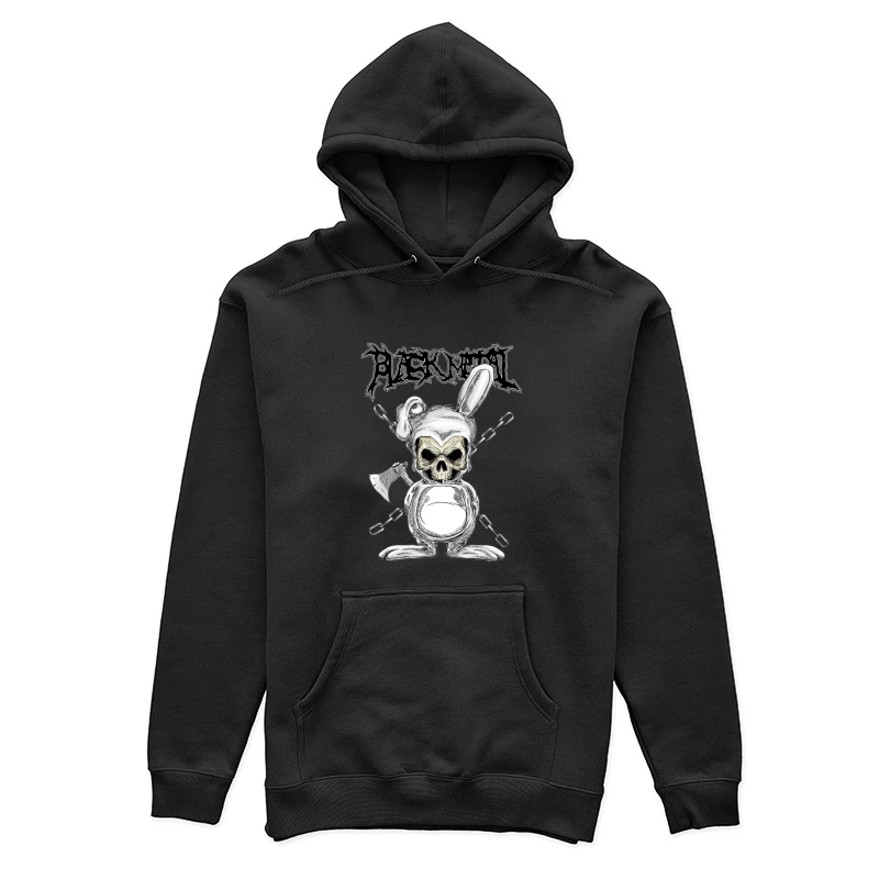 Düstere Schädelhase Illustration Damen Pullover Hoodie