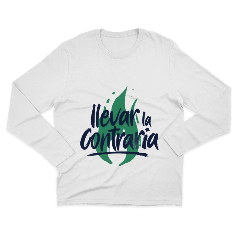 Grafikdesign mit Flamme und Schriftzug Herren Langarm T-Shirt