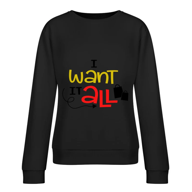 Design coloré avec slogan sur le shopping Femme Sweat-shirt à enfiler