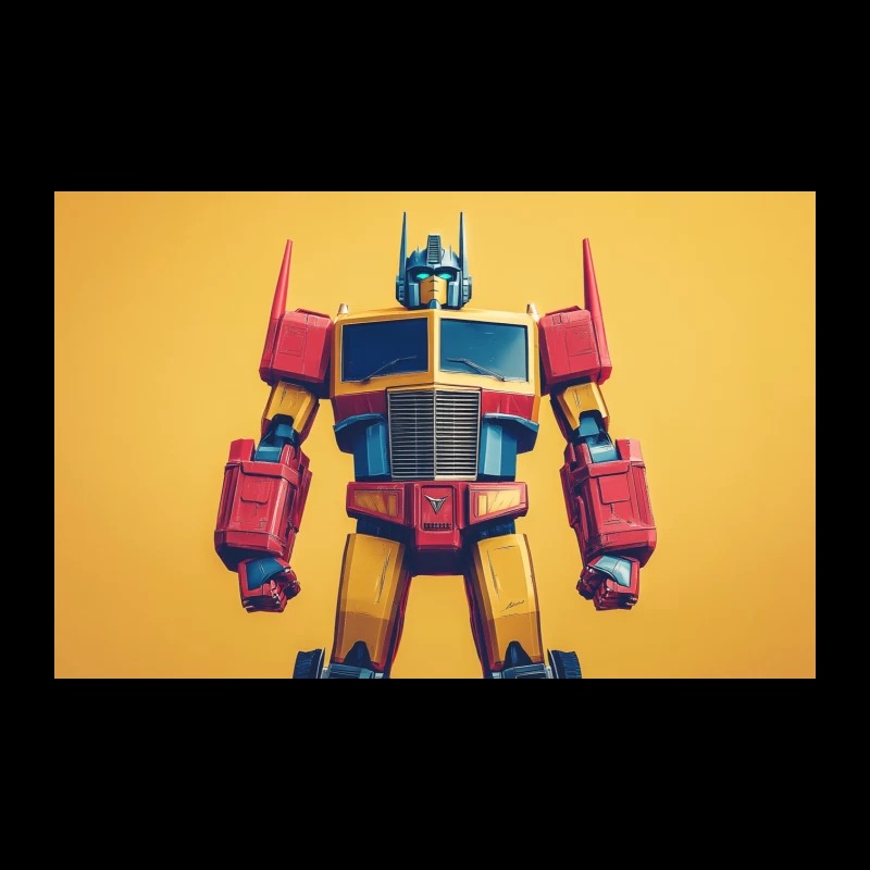 Retro Optimus Prime: Iconic Transformers Action Figure Travel Mug